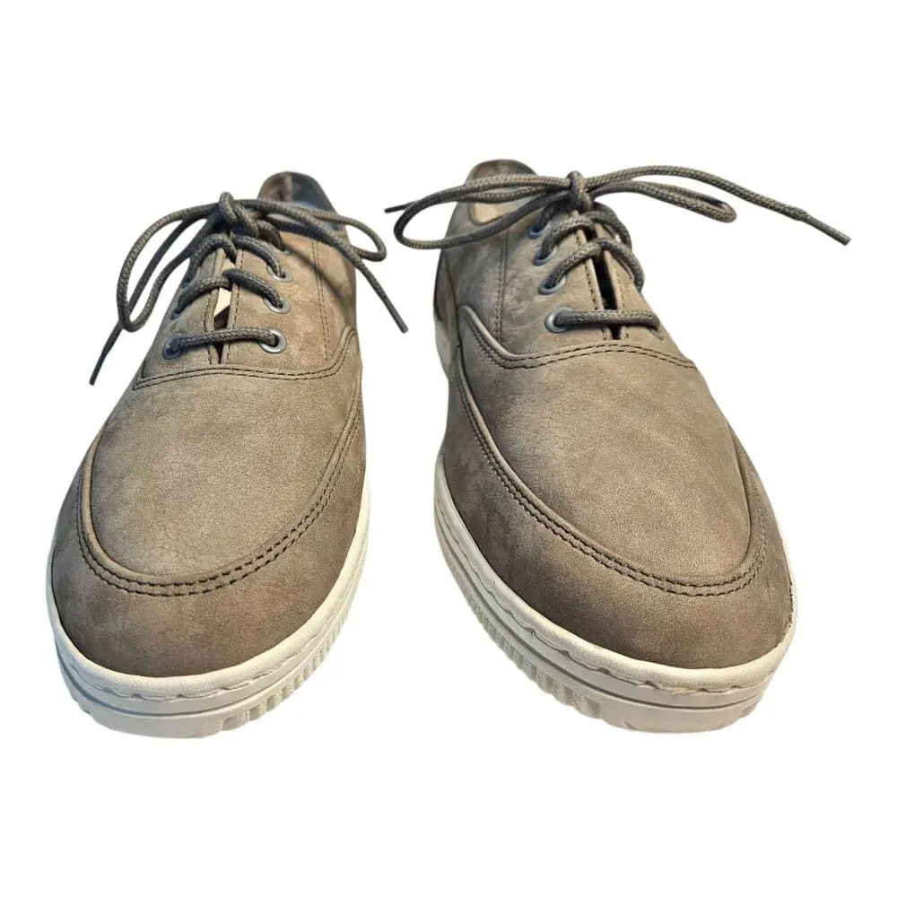 THORNTON BAY Men's 11 M Comfort Shoes Gray Leather Flats Rubber Sole Laces